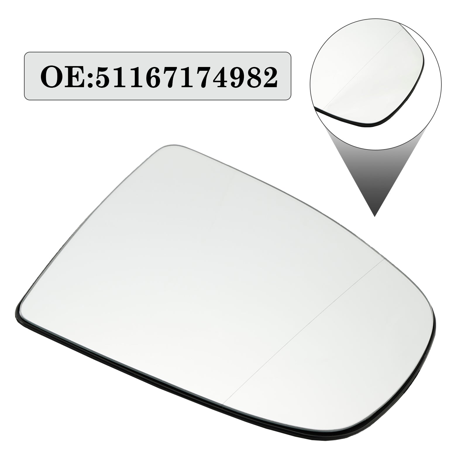 QUARKZMAN Beheizter Rückspiegel Für BMW X5 X6 - Rechte Seite Mit Trägerplatte