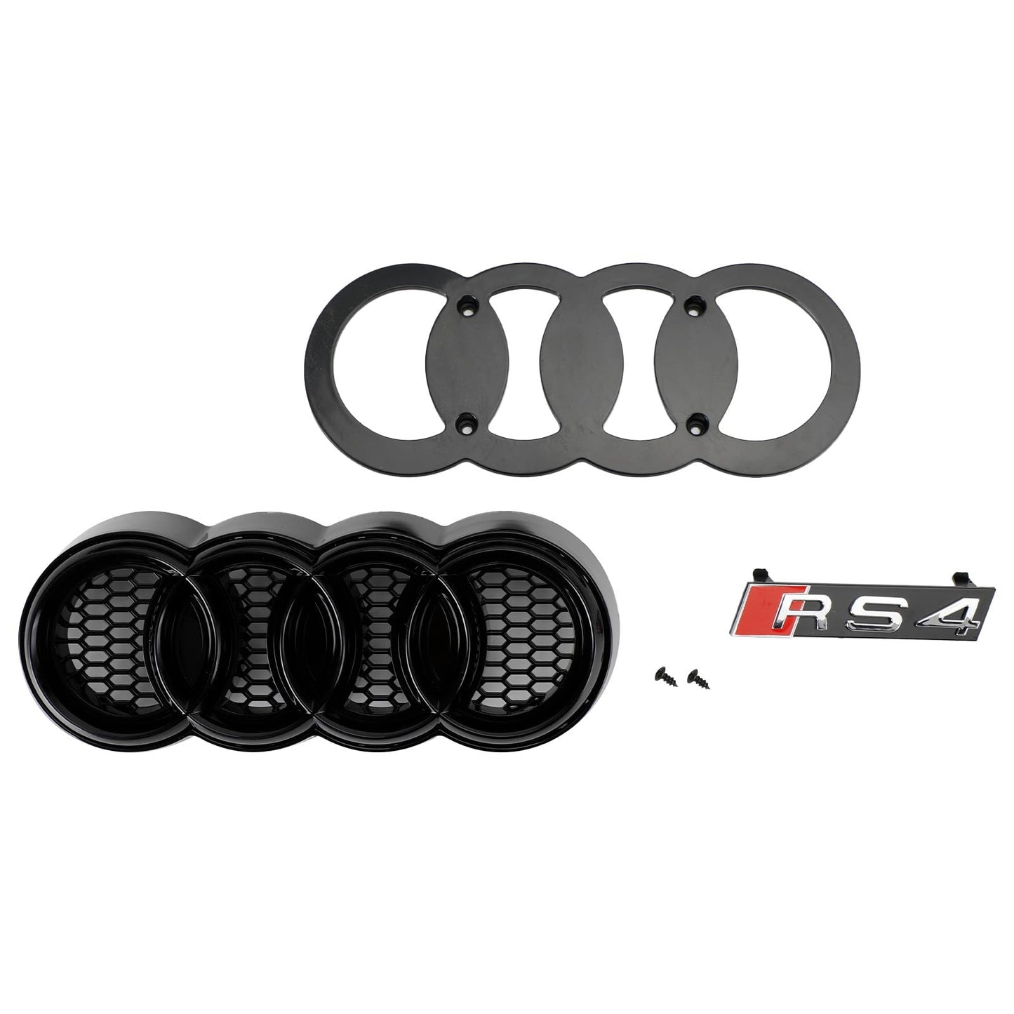 Audi A4 S4 2013-2016 RS4 Style Mesh Frontsto?stangengrill Grill schwarz glänzend