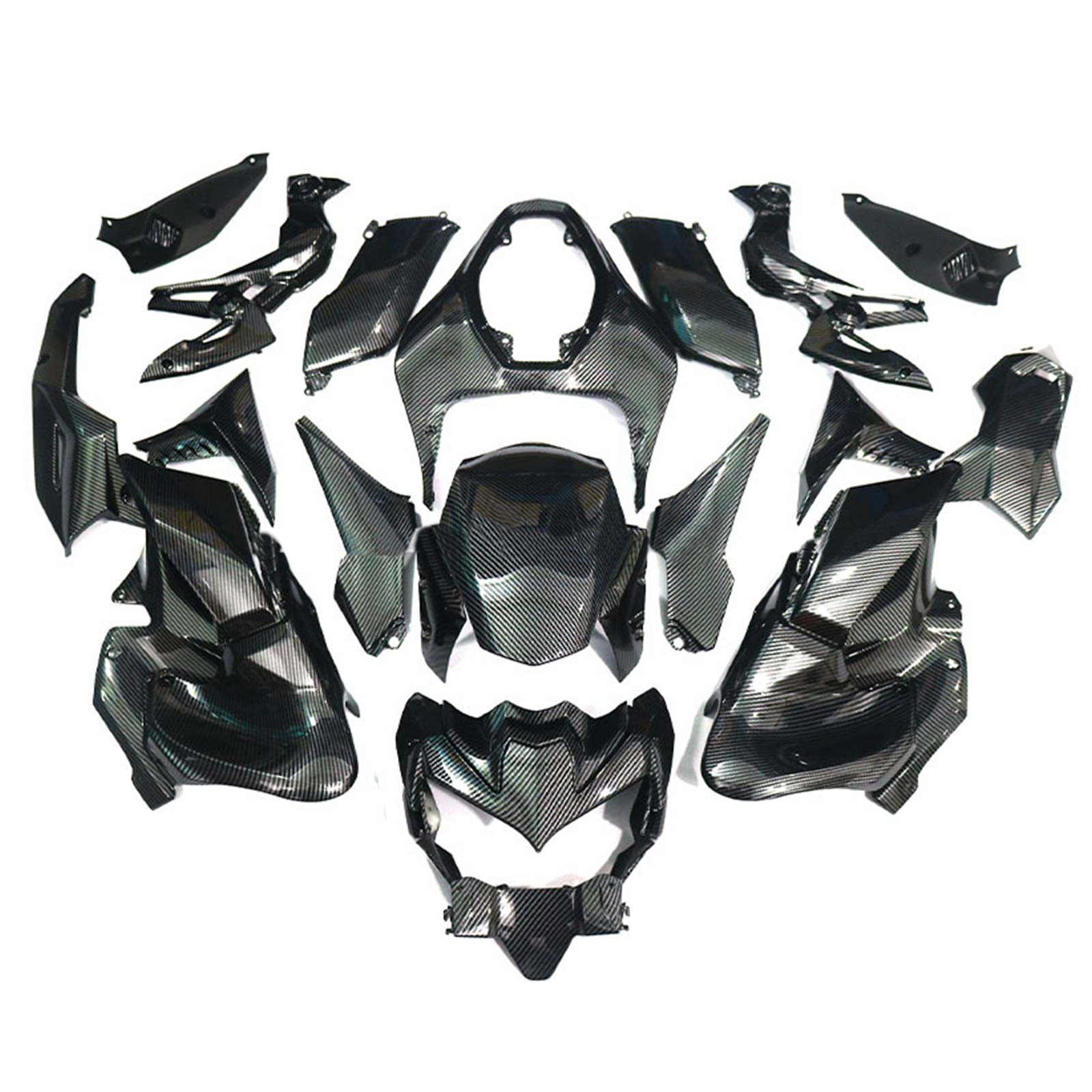 PYRAMIDE MOTORSPOILER VERKLEIDUNG Diablo Schwarz Gelb Kawasaki Z 900 Rs
