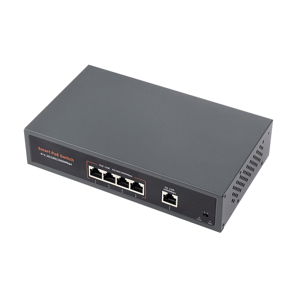 120W Gigabit Ethernet Poe Schalter 10/100/100 0M Port Adaptive Plug &amp; Play 4 Netzwerk