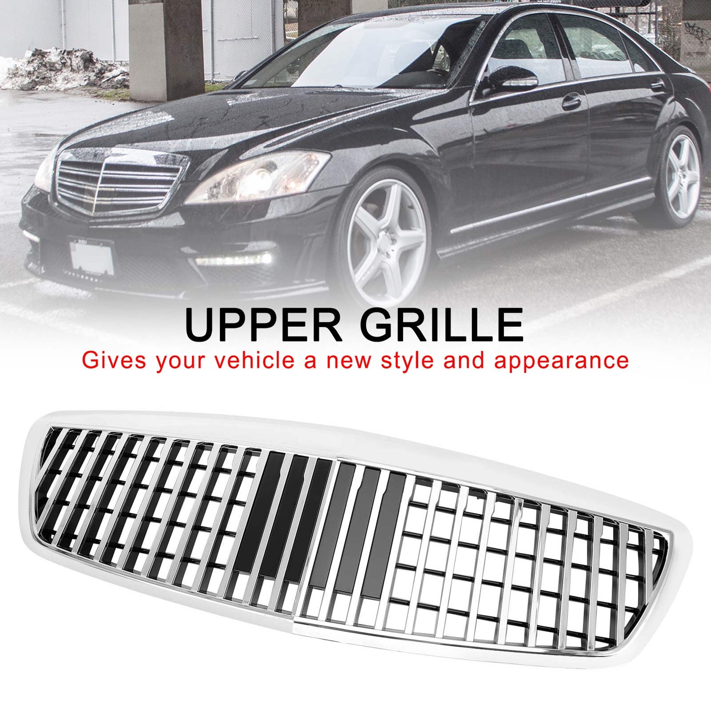 MayBach Style Grille Grill Für Benz S-Class W221 S550 S63 S450 2007-2009 Chrome