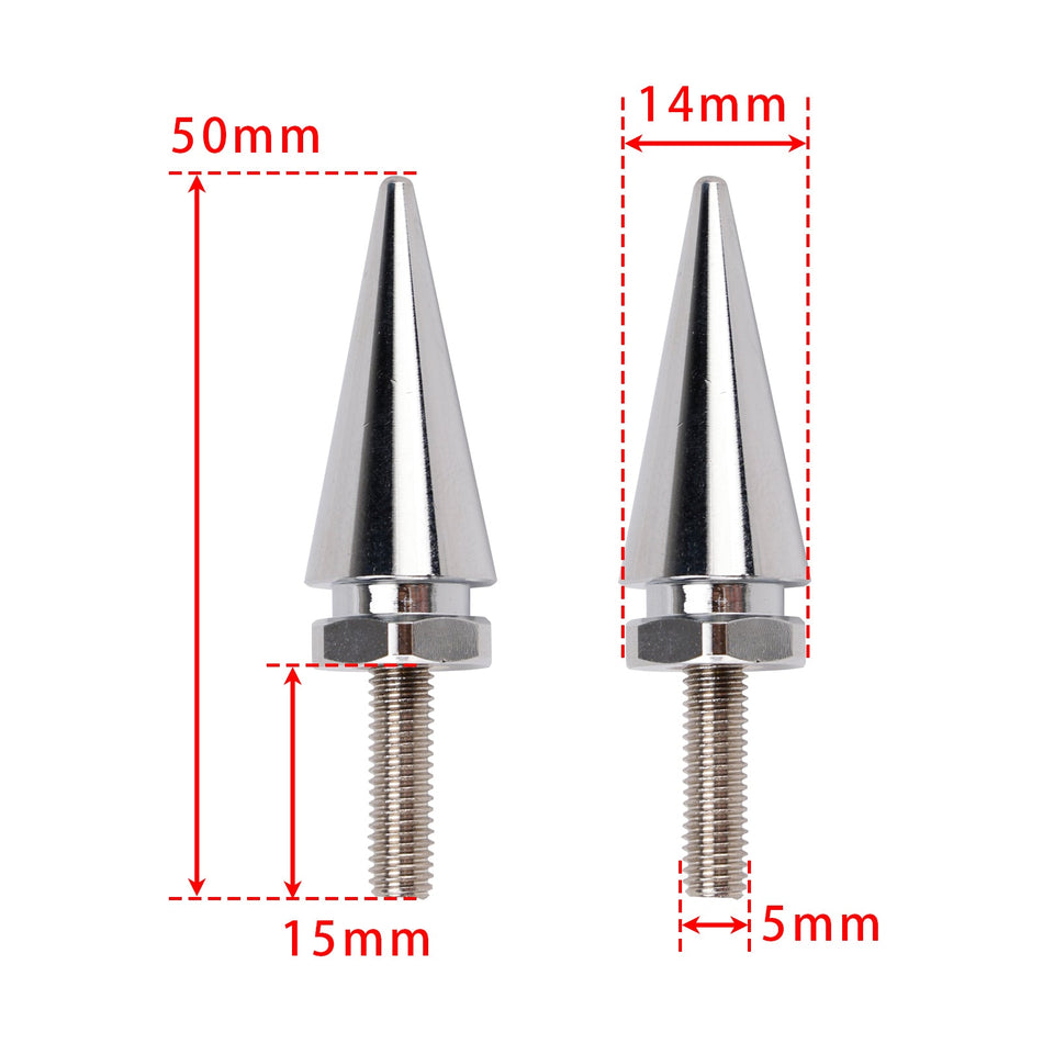 4 Stück Spike-Windschutzscheiben-Verkleidungsschrauben in Silber für Touring Road Glide 2015-2025