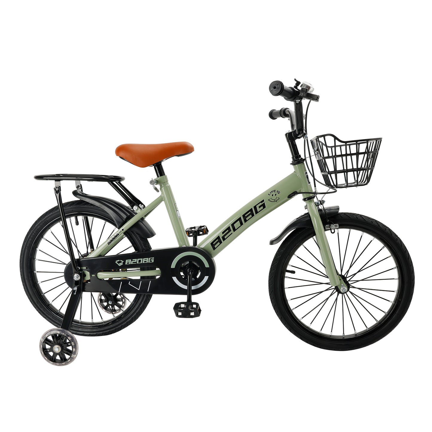 18" Kinderfahrrad für 7-9 Jahre mit Hilfsrädern