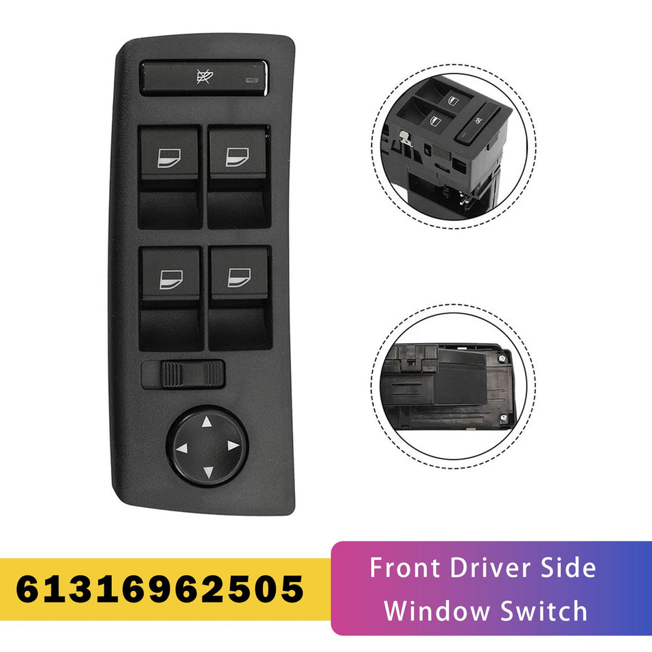 Fensterheberschalter vorne links für BMW X5 (1999–2006), Teilenummer 51316962505