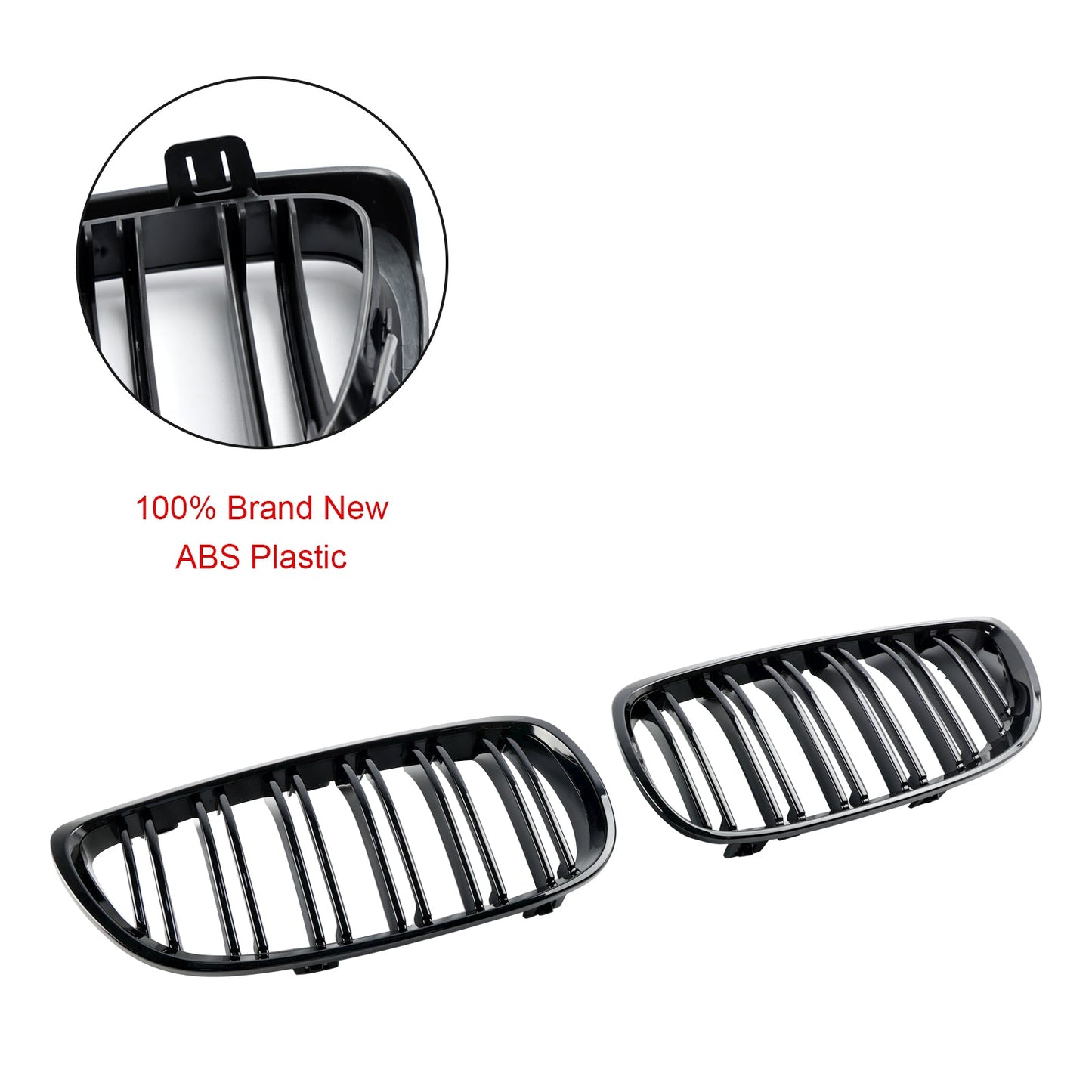 Glänzend Schwarz Front Niere Grill Grille Fit BMW E92 E93 328i 335i 2006-2010 2DR