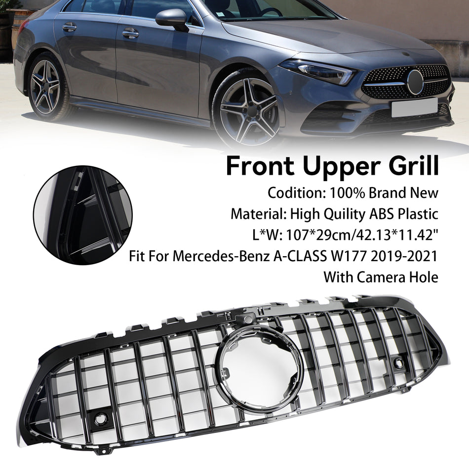 GT Style Front Bumper Grille Grill Für Mercedes Benz A-Class W177 2019-2023