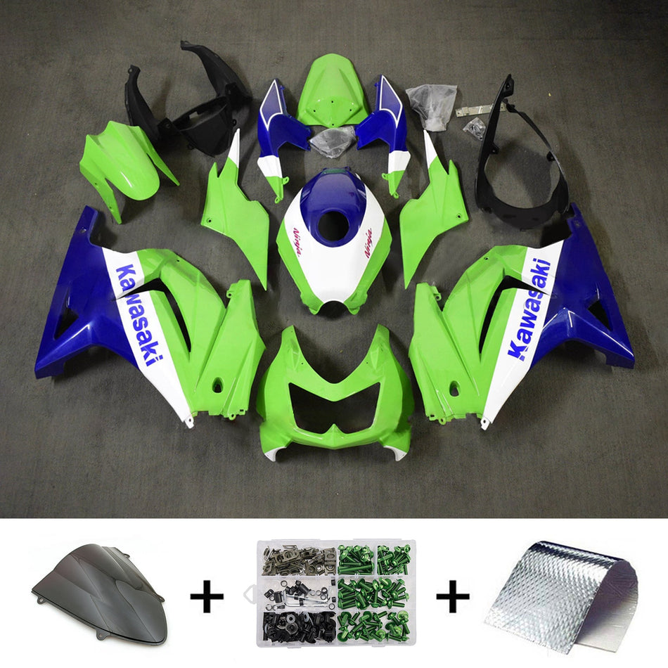 Verkleidungssatz aus ABS-Kunststoff, passend für Kawasaki EX250 Ninja250R 2008-2012