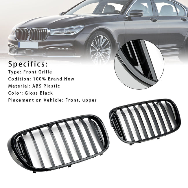 2016–2018 BMW 7er-Reihe G11 G12 740i 750i glänzend schwarzer Nierengrill