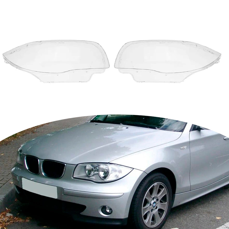 2003–2011 BMW 1er-Serie E81 E82 E87 E88, 2 Stück, klare Frontscheinwerferglasabdeckung 63126924486,