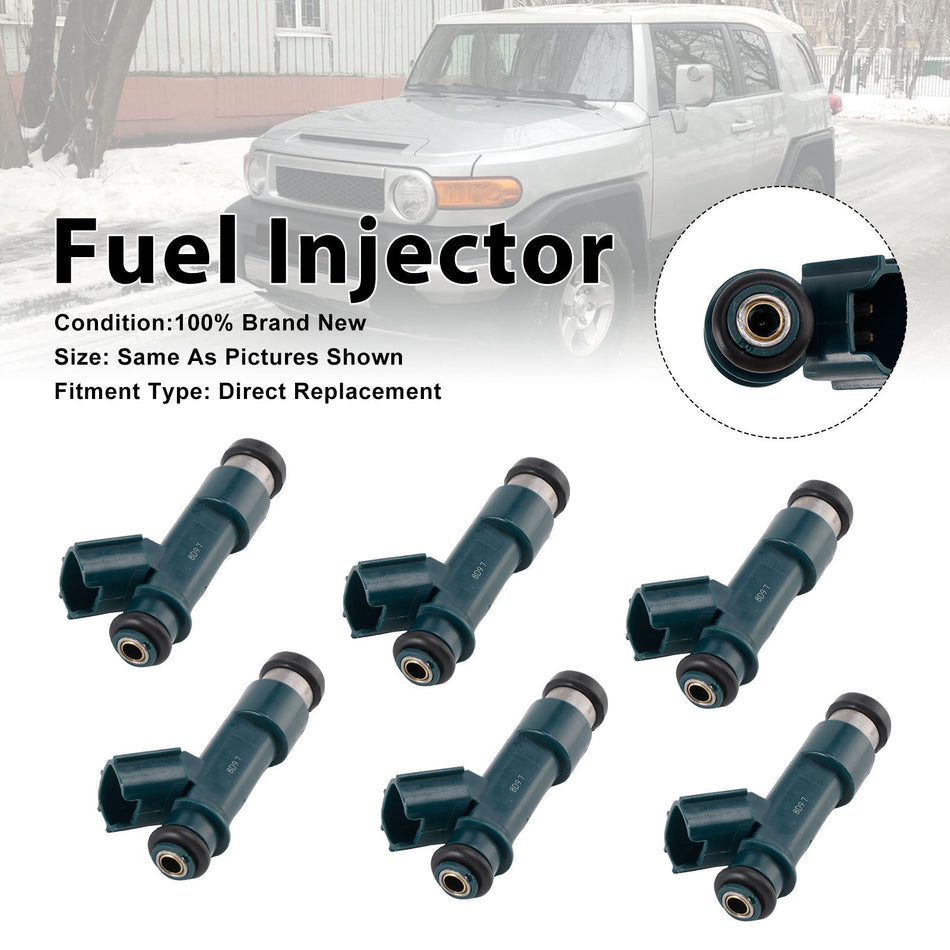 6 Stück Kraftstoffeinspritzdüsen für Toyota 4Runner 2003-09 Tacoma 2005-2015 23250-0P030