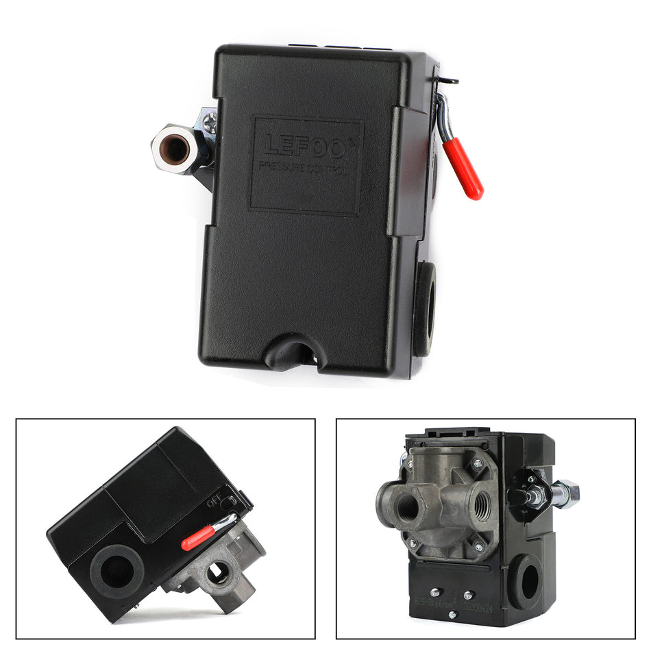 Qualität Luftkompressor Druckschalter Steuerung 90-120PSI 4 Port Für Lefoo
