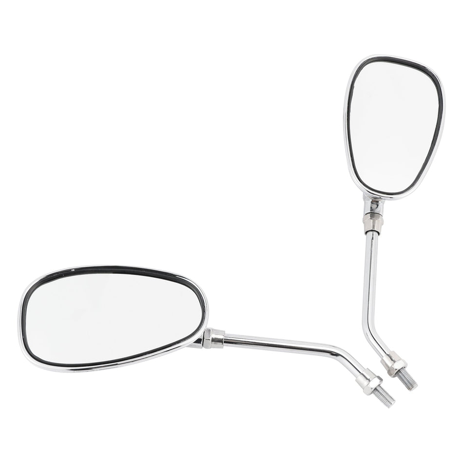 Paar schwarze M10-Rückspiegel für Yamaha V-Star XVS650 1998-2004 XVS1100 00-09