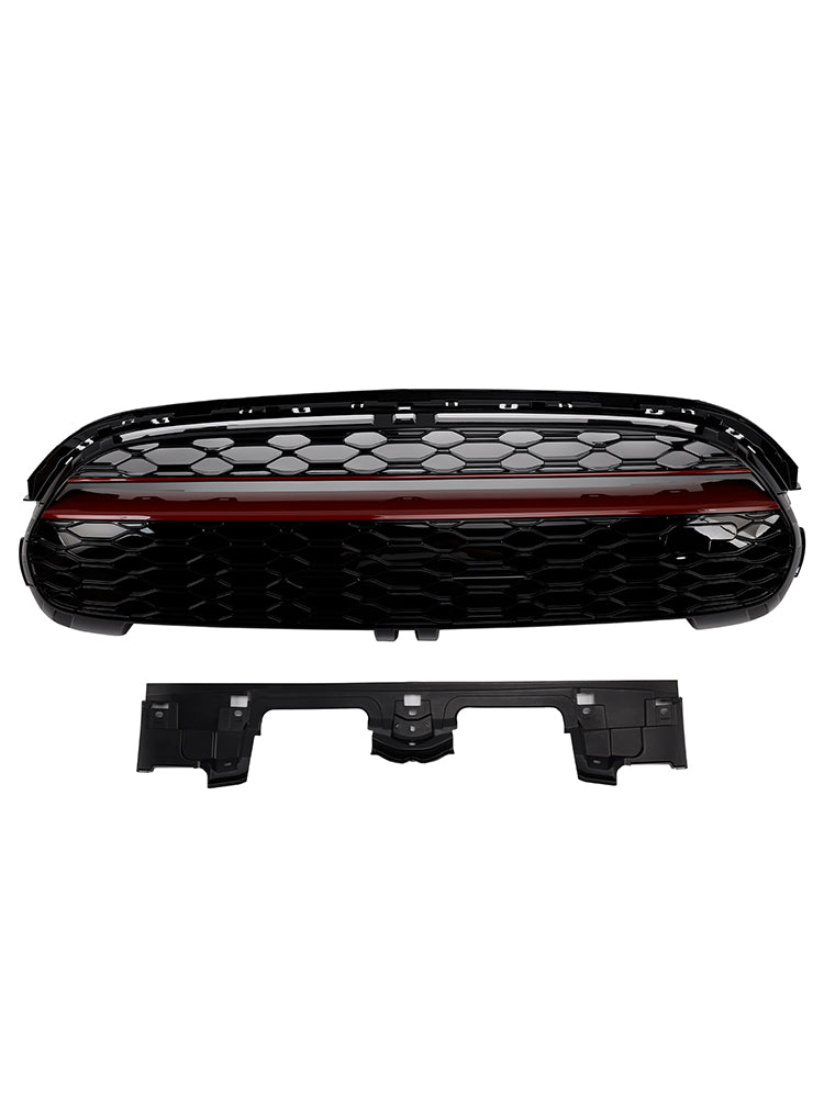 GP-Style Gloss Black Red Trim Front Grille Fit Mini Cooper F55 F56 F57 2014-2021