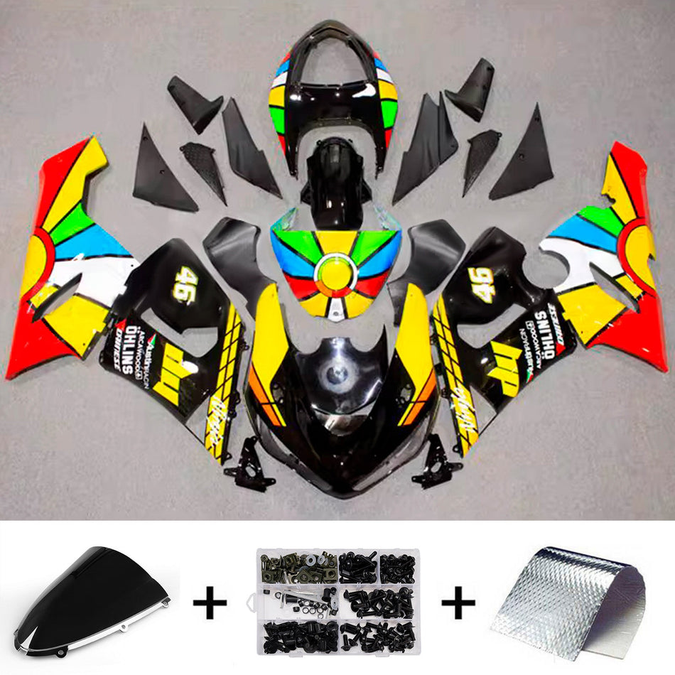 Verkleidungssatz aus ABS-Kunststoff, passend für Kawasaki ZX6R 636 (2005-2006)