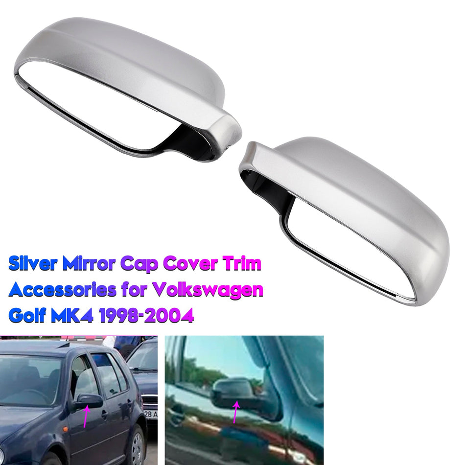 1998–2004 Volkswagen Golf MK4 Silberne Spiegelkappen-Zierleisten-Zubehör