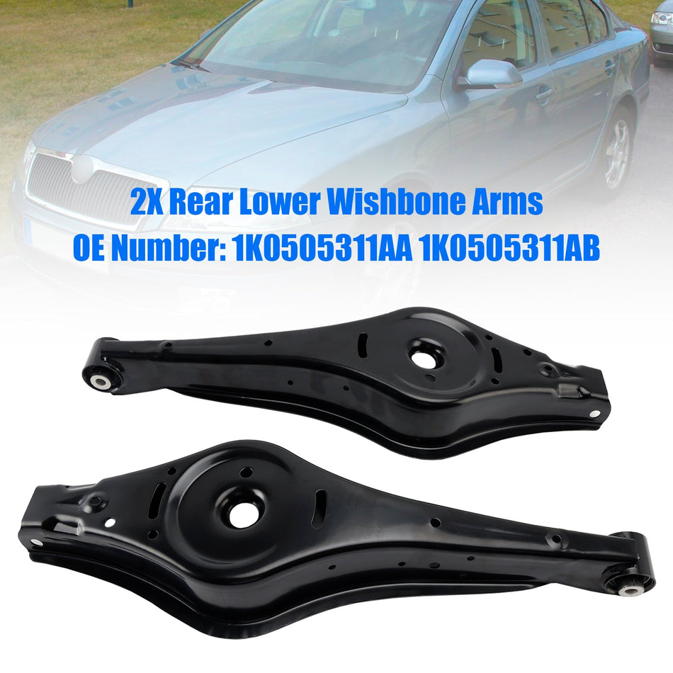 2X Hinten Unten Wishbone Arme Für Audi A3 Vw Eos Golf 5 6 Touran Passat