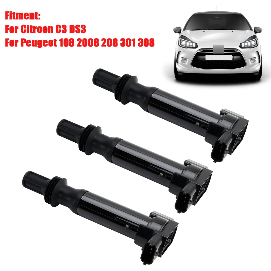 3x Zündspulenpaket 9671214580 für Citroen C3 DS3 Peugeot 108 2008 208
