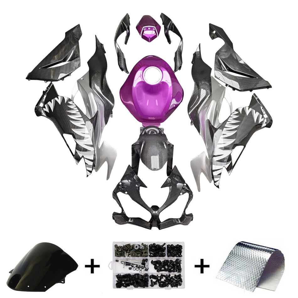 Injection Verkleidung Kit Karosserie Kunststoff ABS fit Für Kawasaki ZX6R 2019-2023