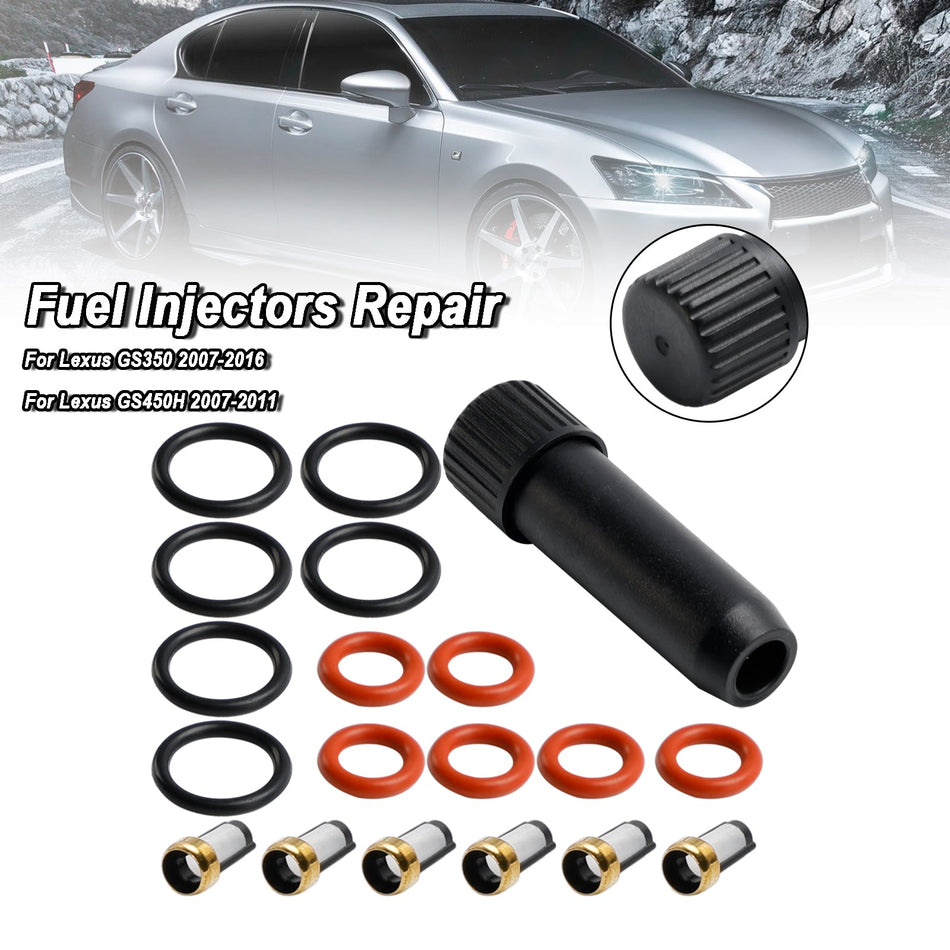 6PCS Kraftstoff Injektor Reparatur Dichtung Kit FJ786 Fit Lexus IS350 GS350 GS450h IST