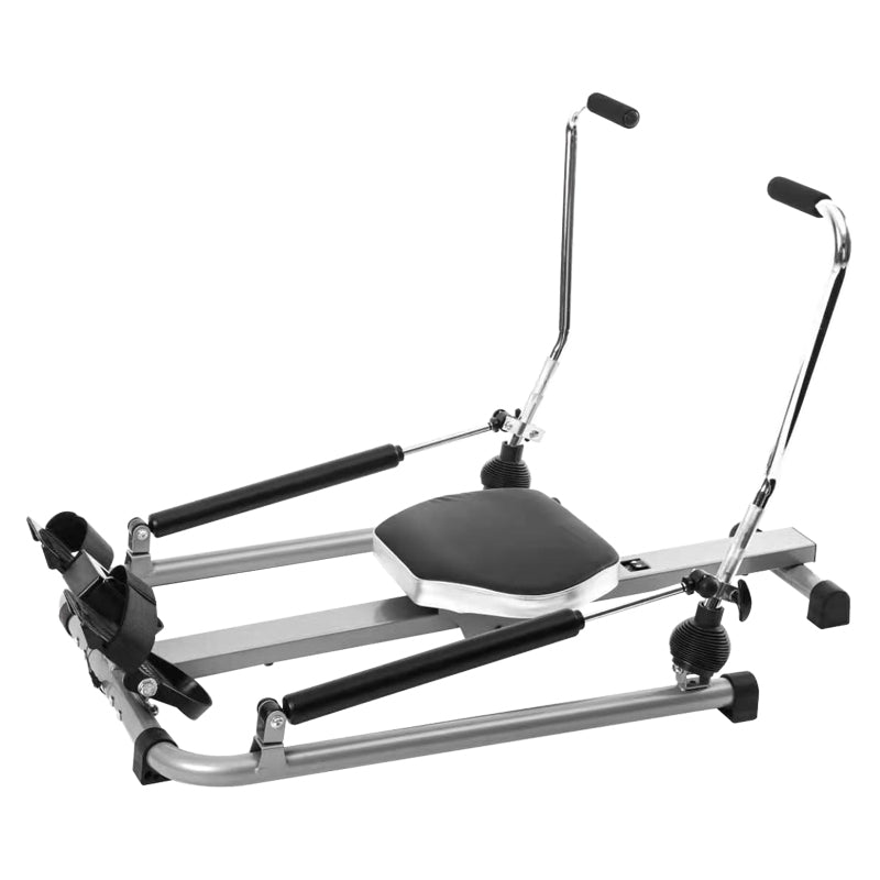 Heimtrainer Rudergerät mit verstellbarem Doppel-Hydraulik-Widerstand