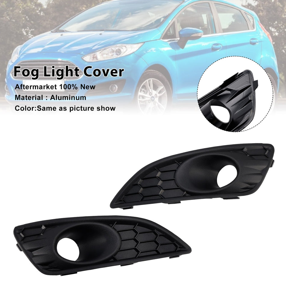 2013-2017 Ford Fiesta 2-teiliges Set mattschwarzer Nebelscheinwerfer-Abdeckungen