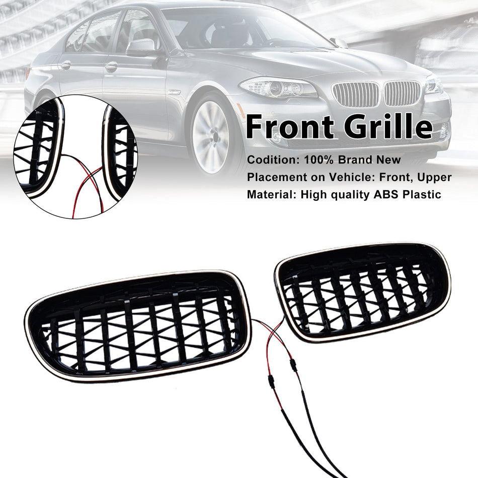 Nierengrill in Hochglanzschwarz, passend für BMW 5er F10 F11 (2010–2016)