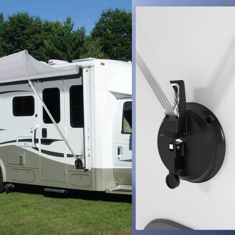 2×Wohnmobil Caravan Markisenfußhalter für Thule & Fiamma & Dometic RV Sucker