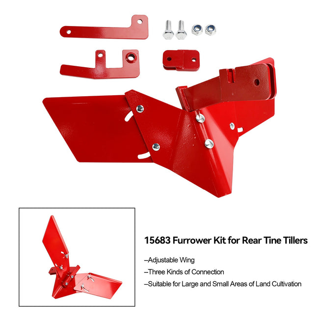 15683 Hiller Furrower Kit für Landbearbeitung hinten Tines Tillers verstellbare Flügel