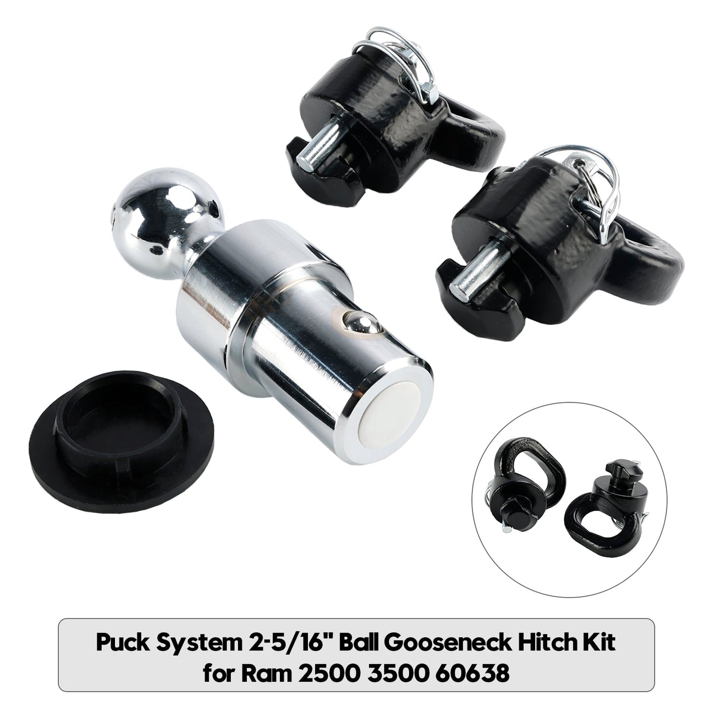 Puck System 2-5/16" Kugel-Schwanenhals-Anhängerkupplungssatz passend für Ram 2500 3500 60638