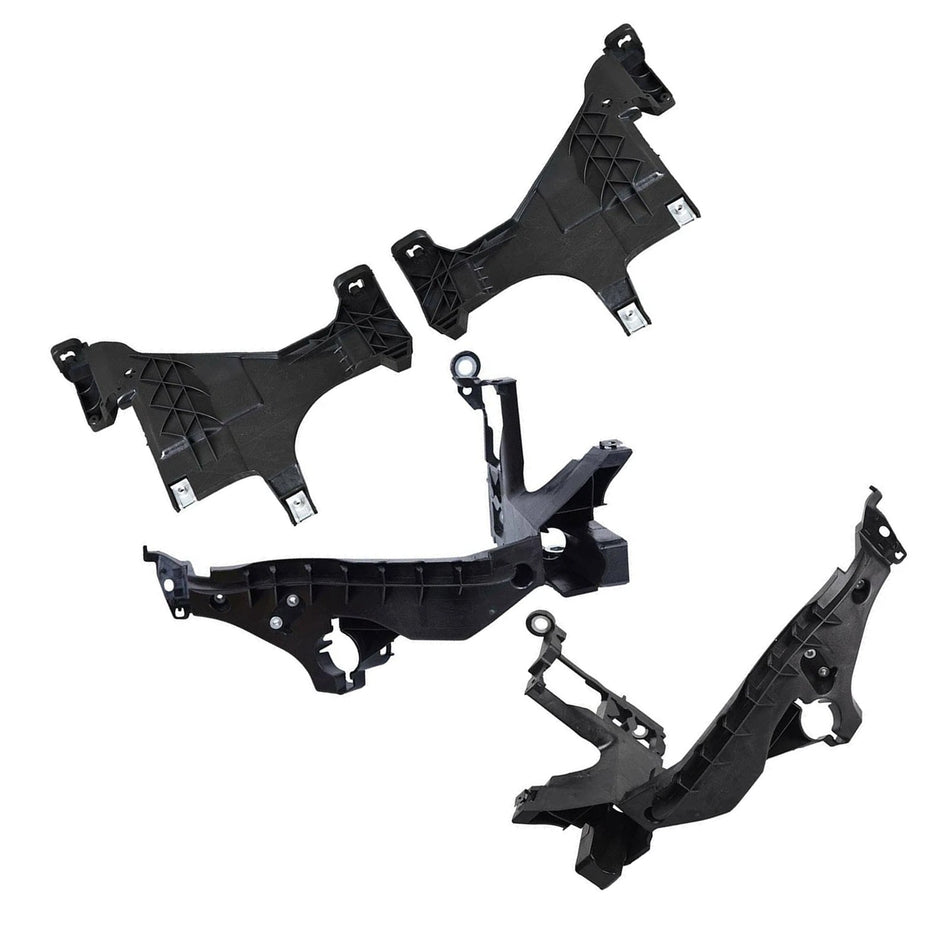 2013–2016 Audi A4 Quattro Facelift 4-teiliges Frontscheinwerfer-Montageplatten-Set