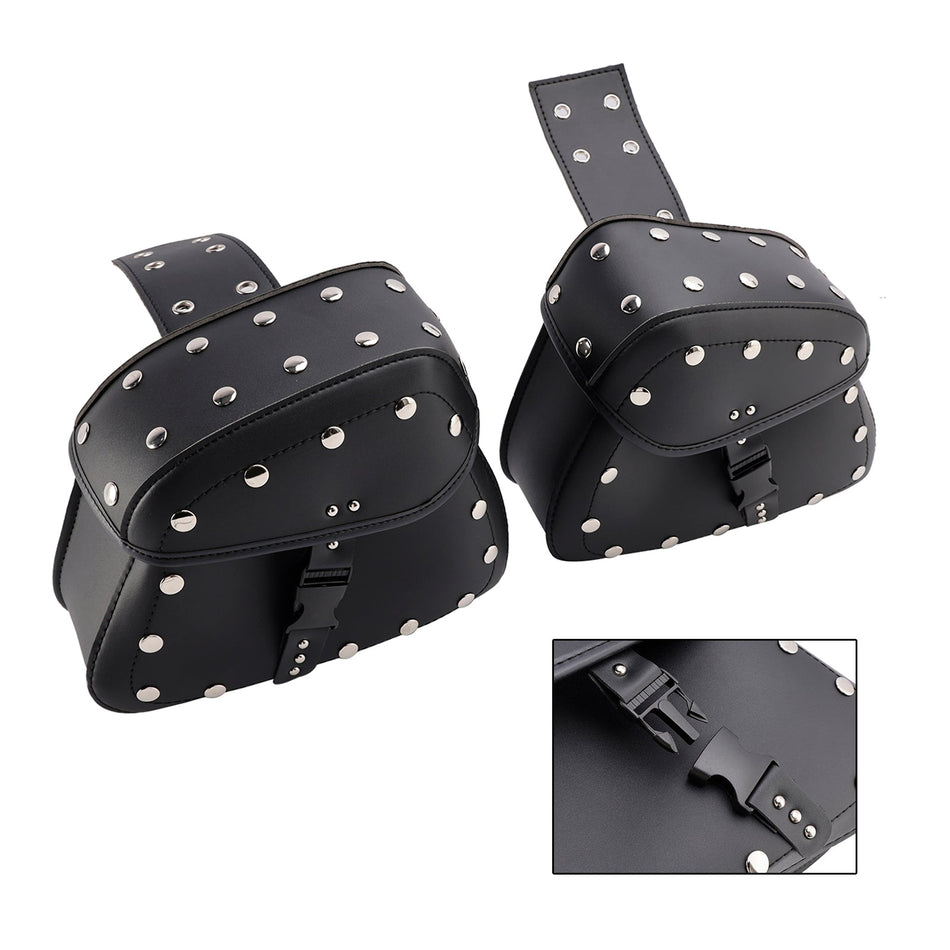 Universal Satteltasche Seite Lagerung Schwanz Tasche Pu Gepäck Schwarz 22L Für Motorrad