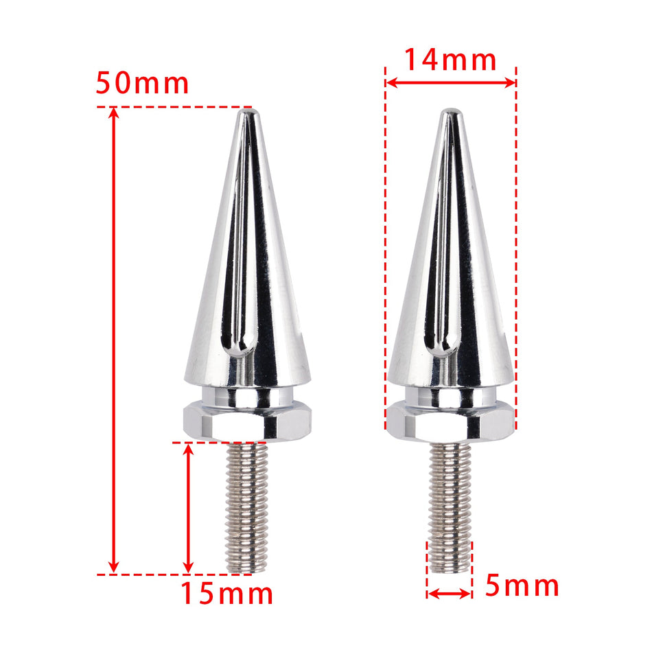 4x Silberne Spike-Windschutzscheiben-Verkleidungsschrauben für Touring Road Glide FLTR 2015 - 2025