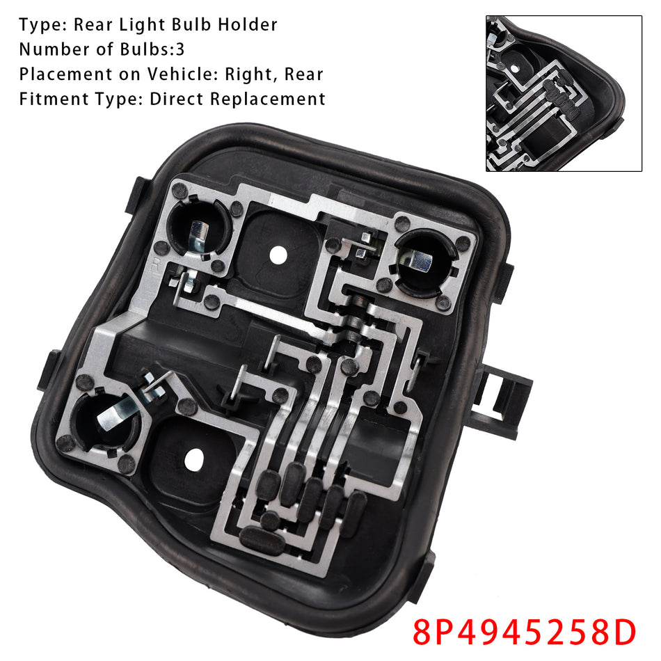 Right Rear Light Bulb Holder 8P4945258D Für Audi A3 5 DOOR Sportback 2009-2013