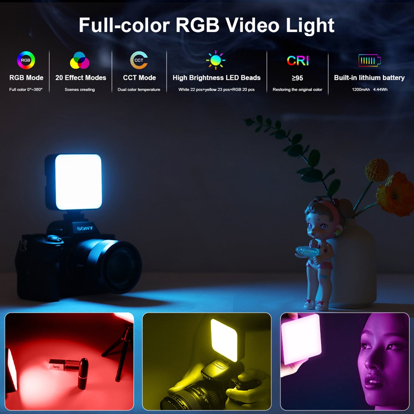 T64 RGB LED Video Licht Füllen Licht Video Fotografie Volle Farbe Led Füllen Licht