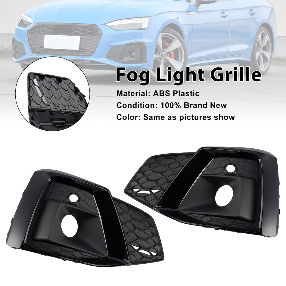 2020-2023 Audi A5 S-line S5 2PCS Frontstoßstange Nebelscheinwerfer Abdeckung Kühlergrill 8W6807682T3Q7