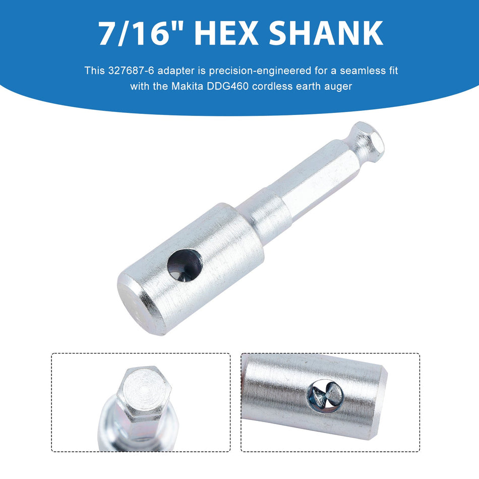 327687-6 Erdbohrer-Adapter D-7/16"" Sechskantschaft für Makita DDG460