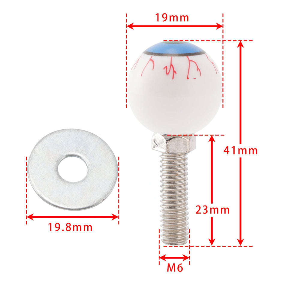 4x Motorrad Fahrrad Kunststoff Augapfel Nummernschild Bolzen Auf Schraube Auf Rahmen Mutter