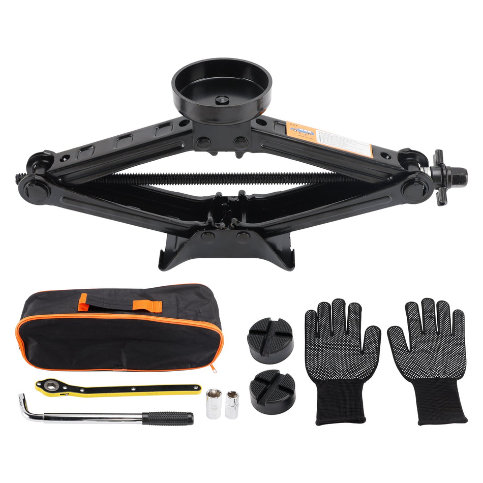 Wagenheber 2,5 t/2500 kg Universal-Scherenwagenheber mit Radmutternschlüssel für SUV und MPV