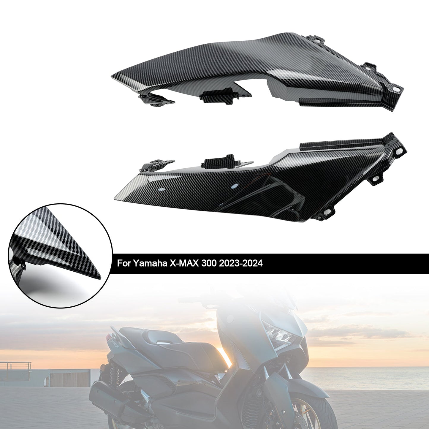 Hinten Schwanz Seite Sitz Verkleidung Panel Für Yamaha X-MAX 300 2023-2024