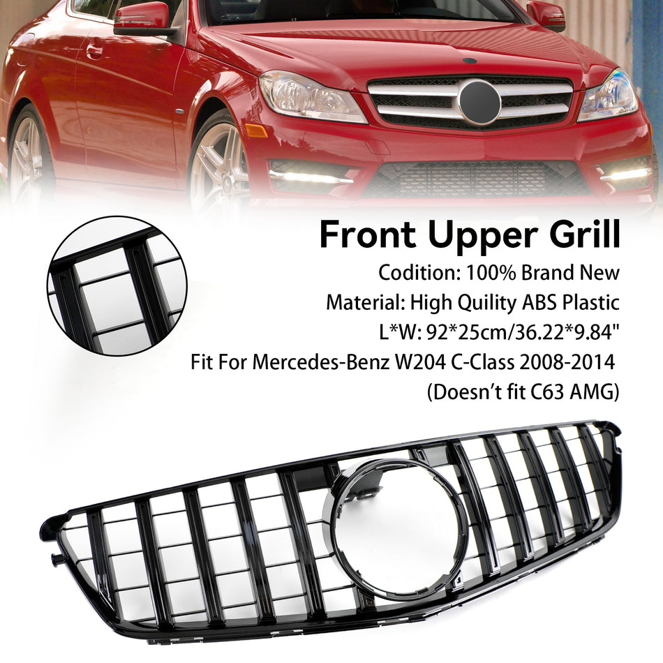 GTR Style Front Bumper Grille Grill Für Benz C-Class W204 C300 C350 2008-2014