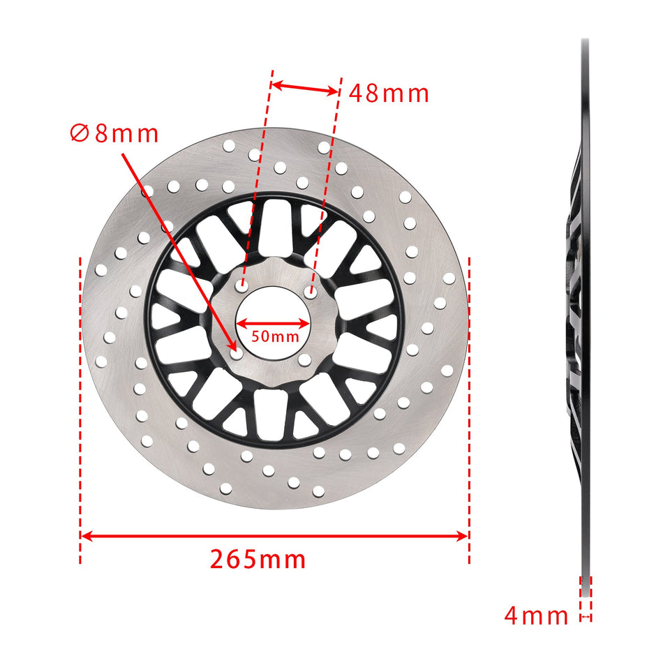 Vorne Feste Bremsscheibe Rotor 265mm Für Motomel Skua 150 V6 Motos Coyote