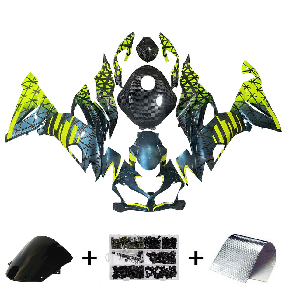 Injection Verkleidung Kit Karosserie Kunststoff ABS fit Für Kawasaki ZX6R 2019-2023