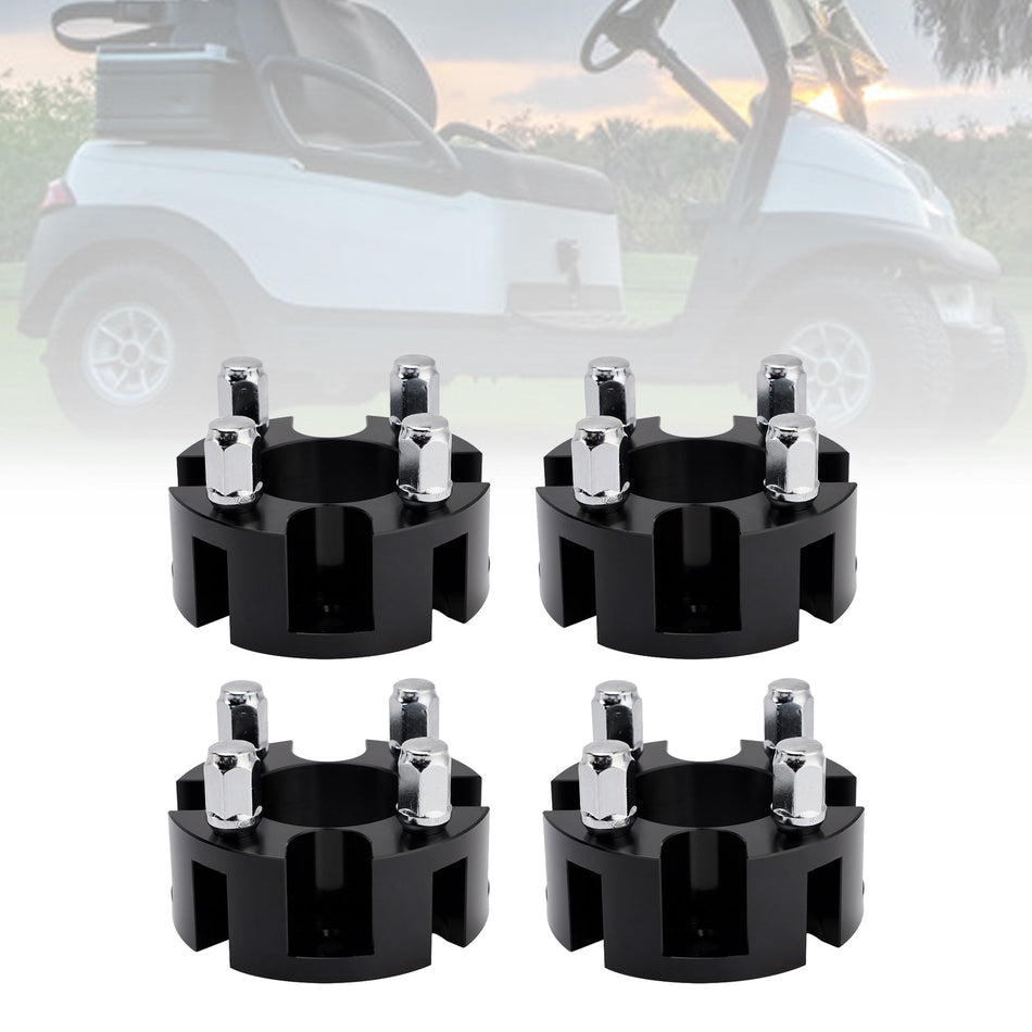 2"" Radabstandshalter-Set mit Kabeln und Radmuttern, schwarz, für Yamaha, Club Car, Ezgo Golfwagen