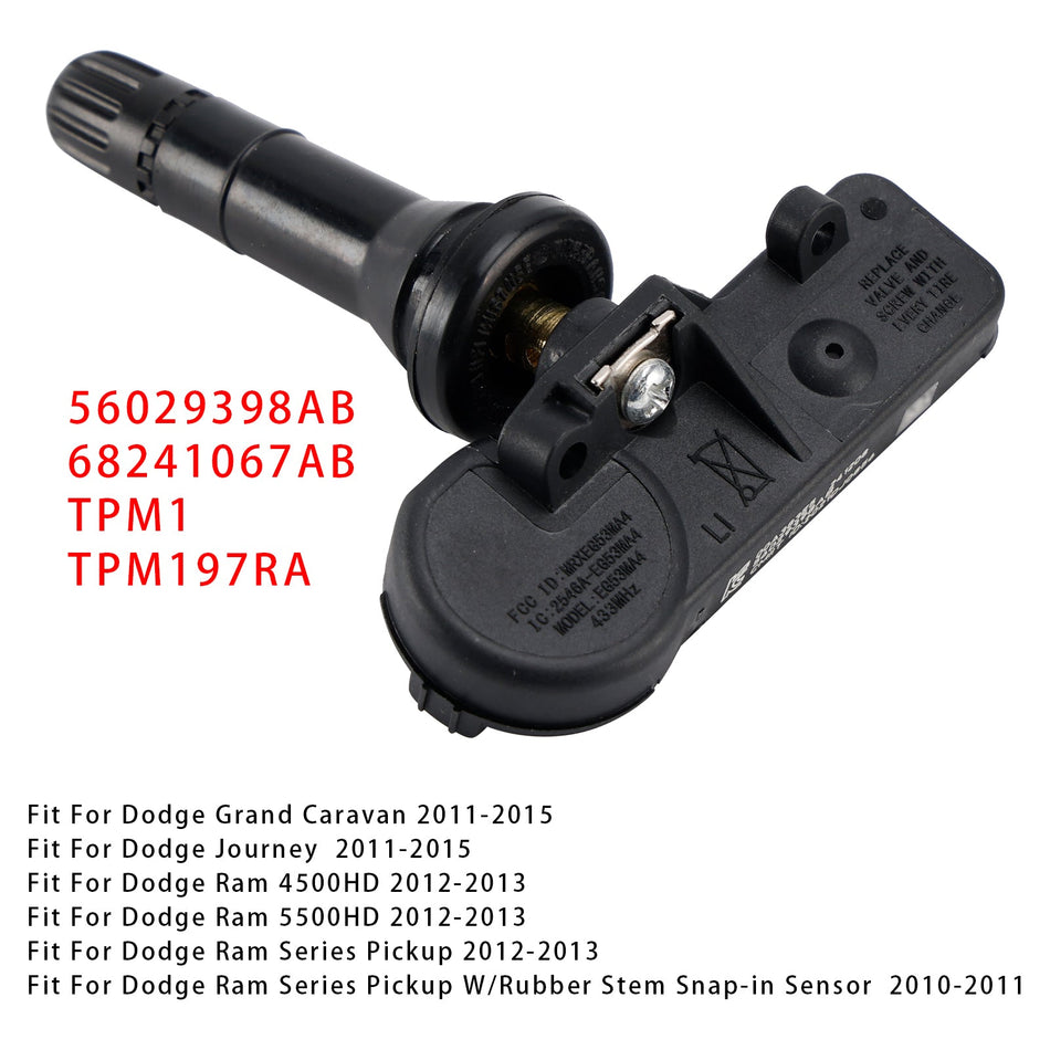 1X TPMS Reifendruck Sensor Für Dodge Jeep Chrysler RAM 56029398AB