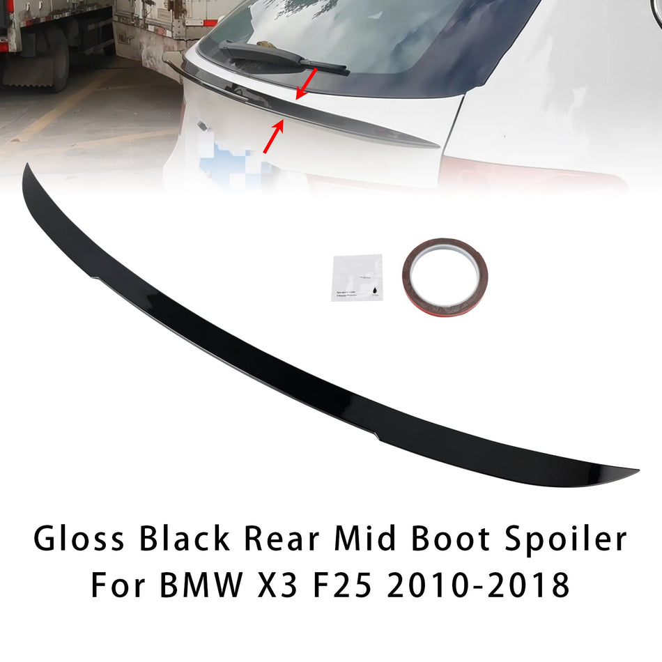 Heckspoiler in Hochglanzschwarz für BMW X3 F25 2010-2018