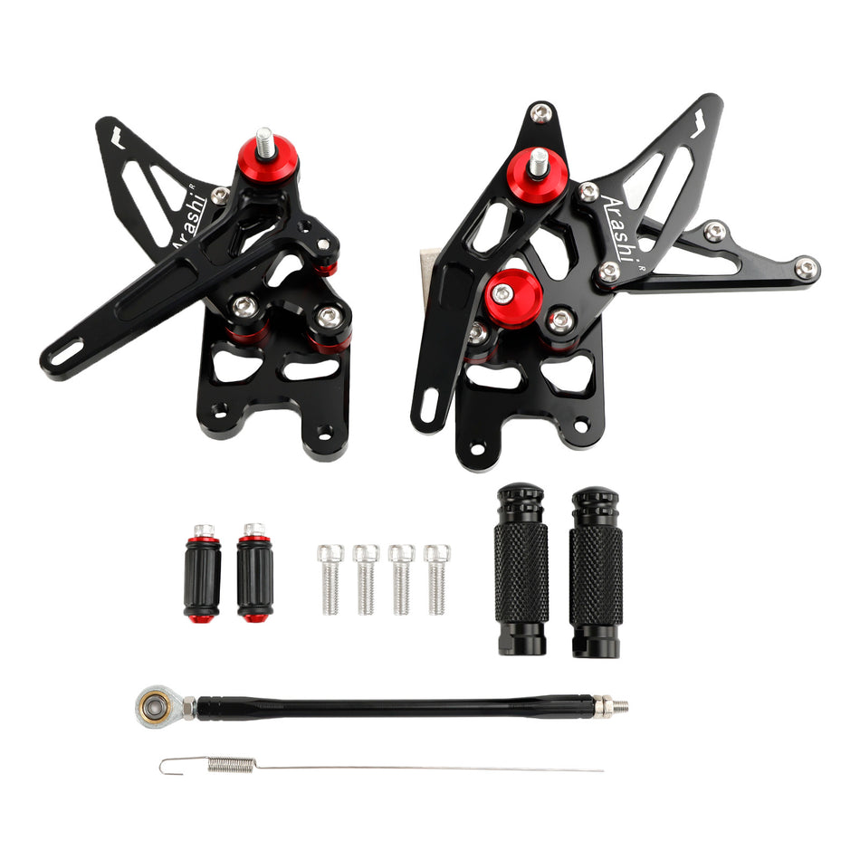 CNC Alu Fußrasten Fussrastenanlage für Suzuki GSX-R 1000 2007-2008 K8 K7