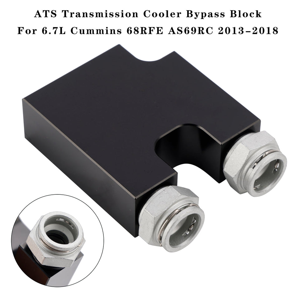 ATS-Getriebekühler-Bypassblock für 6,7 l Cummins 68RFE AS69RC 2013–2018
