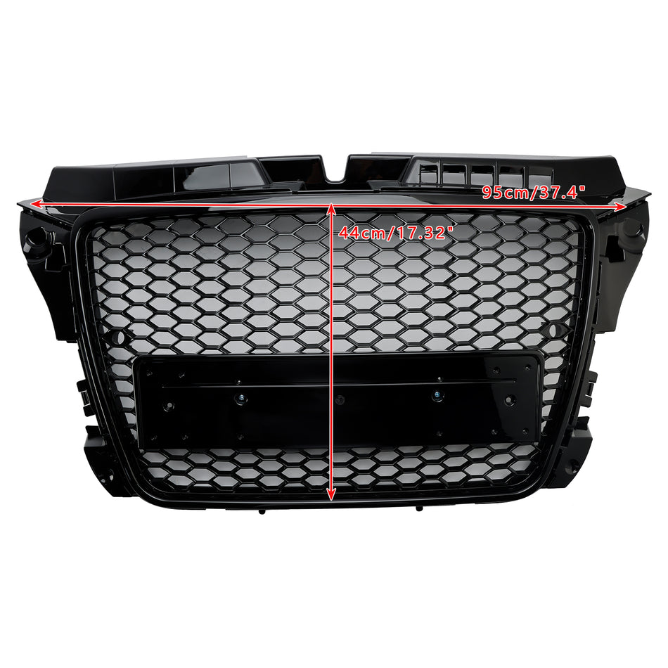 Schwarz Glanz Kühlergrill Wabengrill Für Audi A3 8P 2008-2013 Facelift RS3