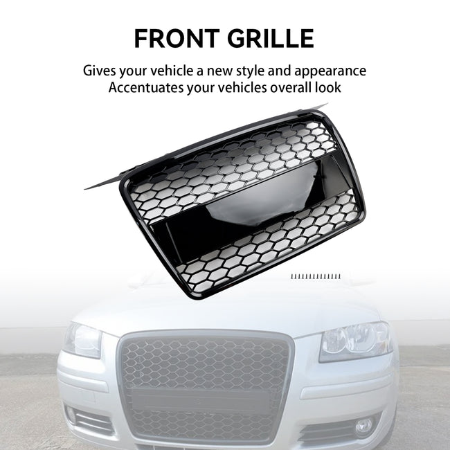 Kühlergrill Wabengrill Front Tuning Grill Emblemhalter Für Audi A3 8P 2004-2008