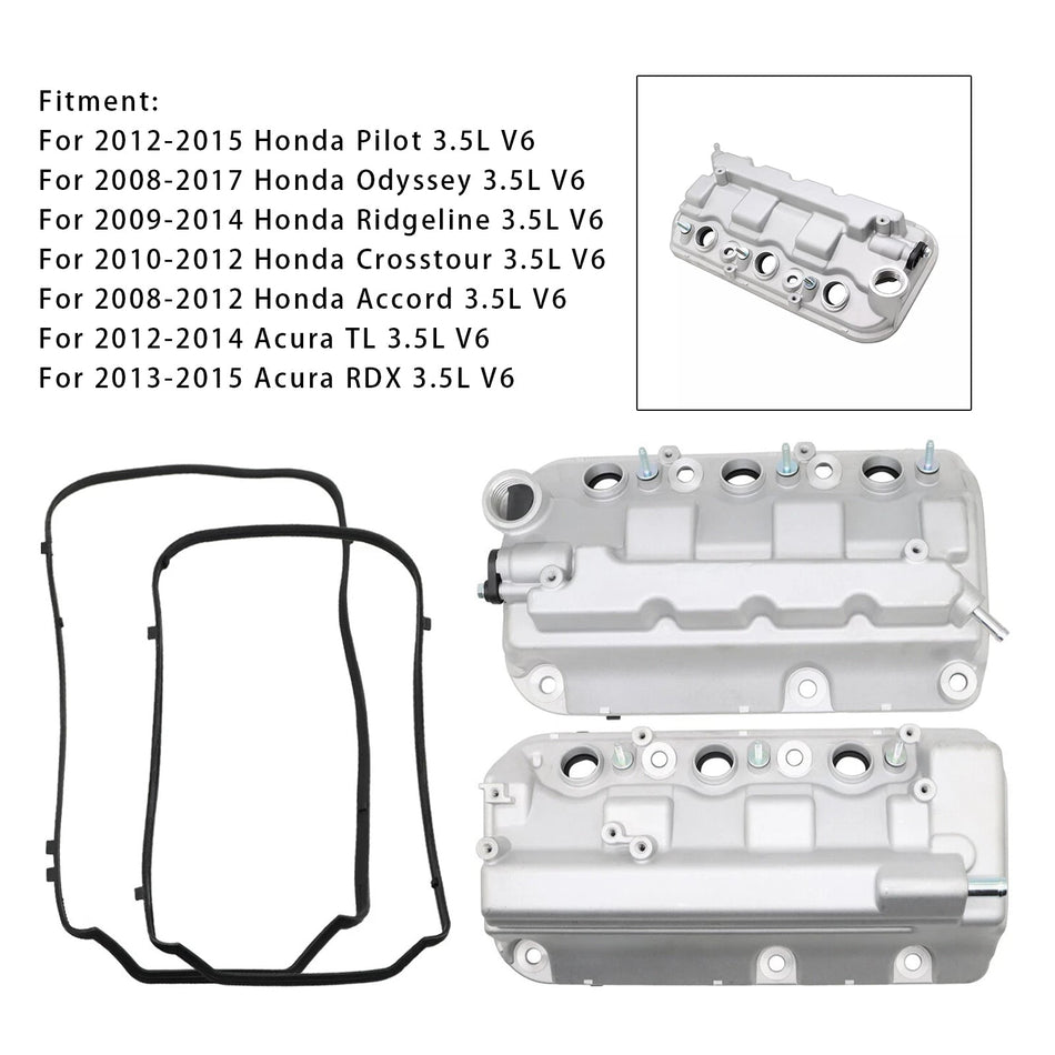 2012–2015 Honda Pilot 3,5 l V6 2 Stück vorne + hinten Motor Ventildeckel 12310R70A00 12310R70A10